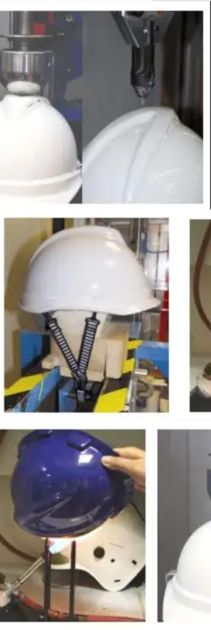 Industrial helmets according to EN397 How are industrial helmets tested according to EN397 and what do the marks in the helmet mean